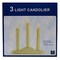Kitcheniva 3 Light Electric Candolier Christmas Lamp Ivory Plastic With Bulbs